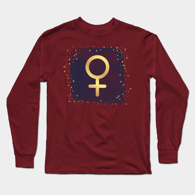 Venus Symbol Long Sleeve T-Shirt by She Gets Creative